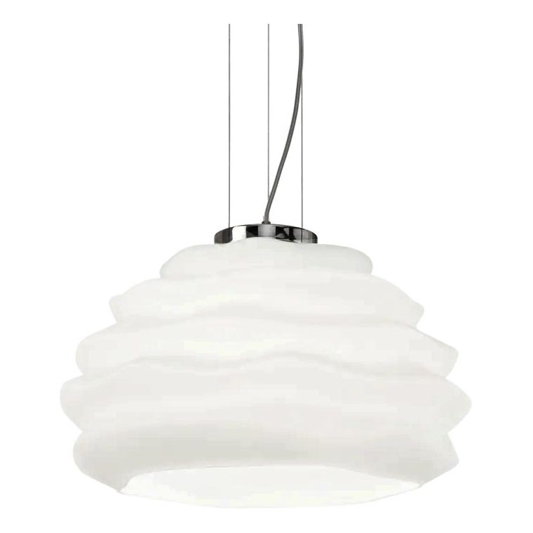 Ideal Lux - Chandelier on a string KARMA 1xE27/60W/230V d. 39 cm white