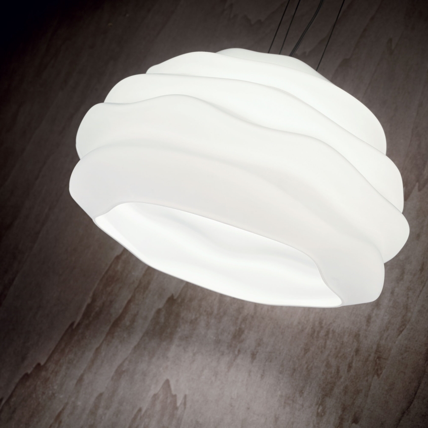 Ideal Lux - Chandelier on a string KARMA 1xE27/60W/230V d. 39 cm white
