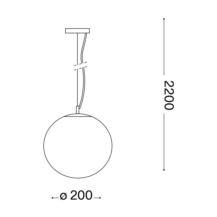 Ideal Lux - Chandelier on a string MAPA 1xE27/42W/230V d. 20 cm clear