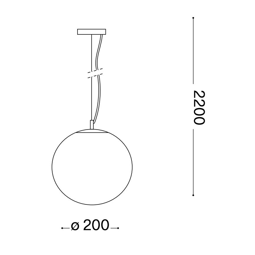 Ideal Lux - Chandelier on a string MAPA 1xE27/42W/230V d. 20 cm gold/smoky