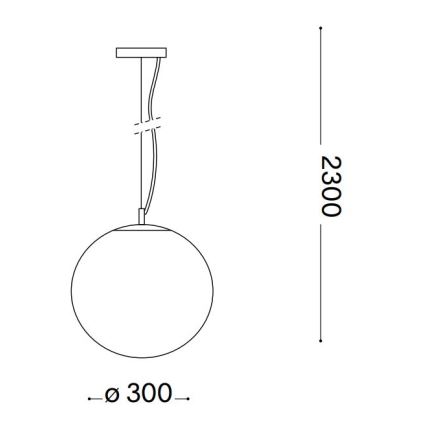 Ideal Lux - Chandelier on a string MAPA 1xE27/42W/230V d. 30 cm gold/smoky