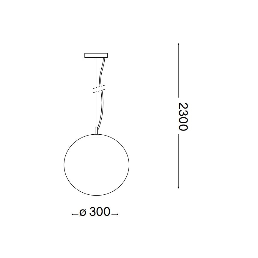 Ideal Lux - Chandelier on a string MAPA 1xE27/42W/230V d. 30 cm gold/smoky
