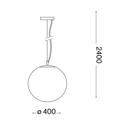 Ideal Lux - Chandelier on a string MAPA 1xE27/42W/230V d. 40 cm gold/smoky