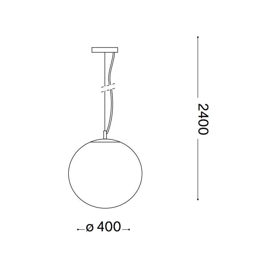Ideal Lux - Chandelier on a string MAPA 1xE27/42W/230V d. 40 cm gold/smoky