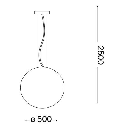 Ideal Lux - Chandelier on a string MAPA 1xE27/42W/230V d. 50 cm gold/smoky