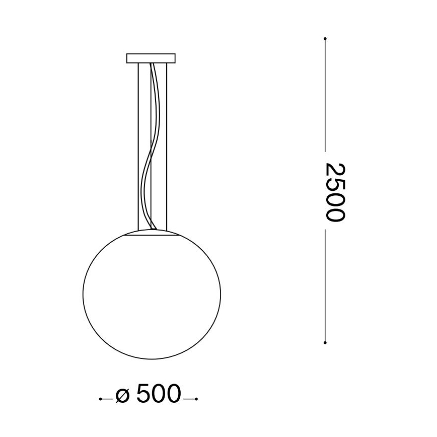 Ideal Lux - Chandelier on a string MAPA 1xE27/42W/230V d. 50 cm gold/smoky