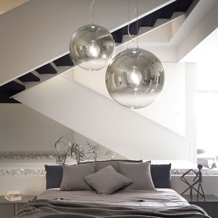 Ideal Lux - Chandelier on a string MAPA 1xE27/42W/230V d. 50 cm grey/smoky
