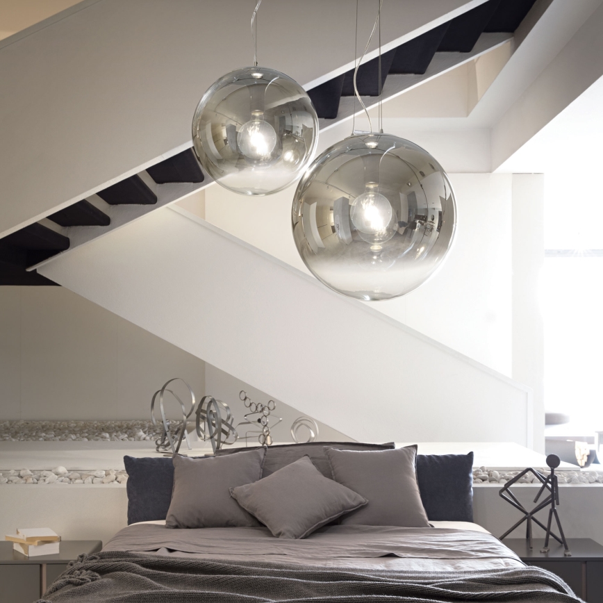 Ideal Lux - Chandelier on a string MAPA 1xE27/42W/230V d. 50 cm grey/smoky