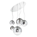 Ideal Lux - Chandelier on a string MAPA FADE 5xE27/60W/230V shiny chrome