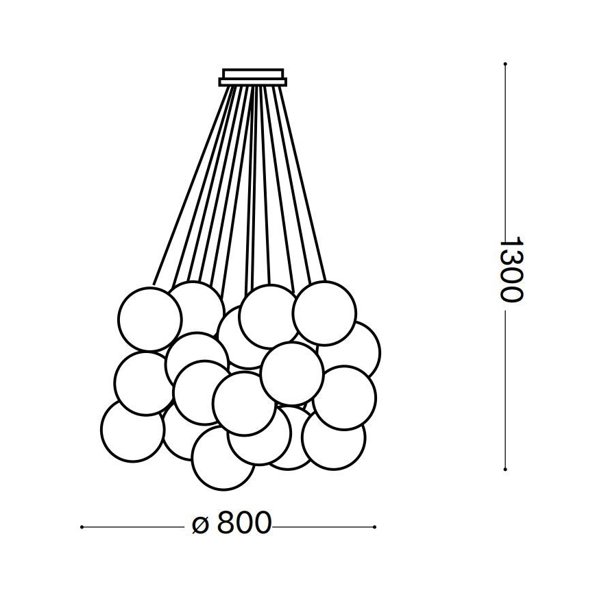 Ideal Lux - Chandelier on a string MAPA PLUS 22xE14/40W/230V
