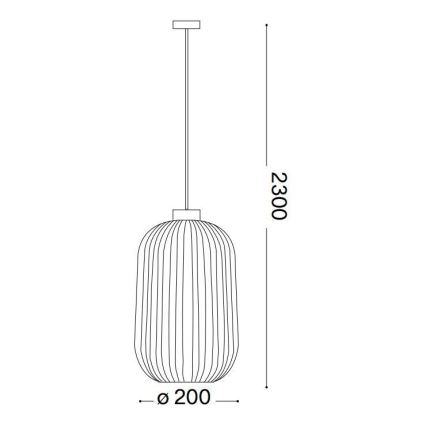 Ideal Lux - Chandelier on a string MINT 1xE27/60W/230V d. 20 cm green
