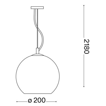 Ideal Lux - Chandelier on a string NEMO 1xE27/42W/230V d. 20 cm beige