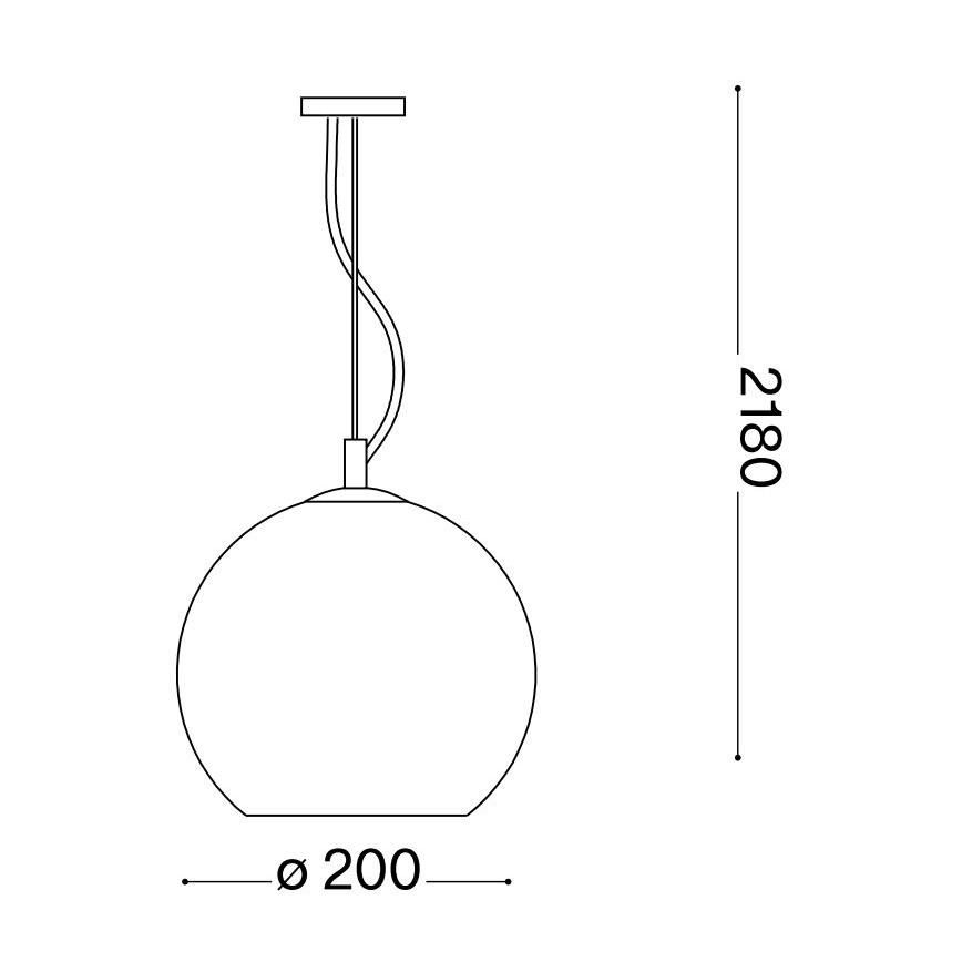 Ideal Lux - Chandelier on a string NEMO 1xE27/42W/230V d. 20 cm beige
