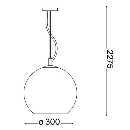 Ideal Lux - Chandelier on a string NEMO 1xE27/42W/230V d. 30 cm beige