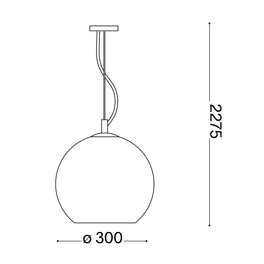 Ideal Lux - Chandelier on a string NEMO 1xE27/42W/230V d. 30 cm beige