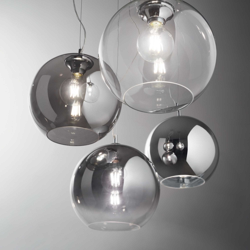 Ideal Lux - Chandelier on a string NEMO 1xE27/42W/230V d. 30 cm smoky