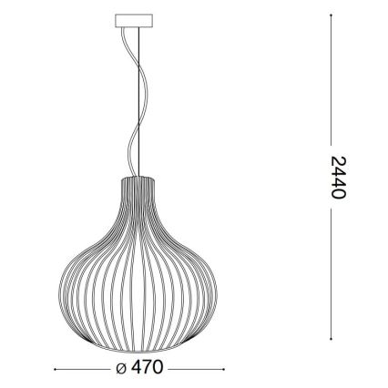 Ideal Lux - Chandelier on a string ONION 1xE27/60W/230V d. 47 cm