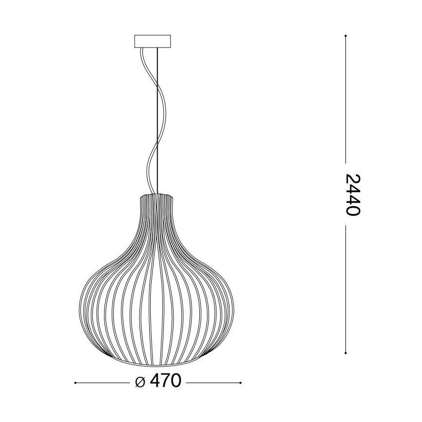 Ideal Lux - Chandelier on a string ONION 1xE27/60W/230V d. 47 cm