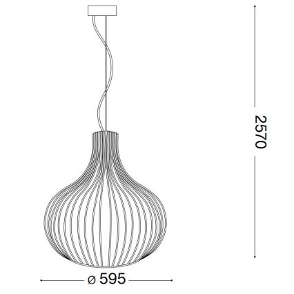 Ideal Lux - Chandelier on a string ONION 1xE27/60W/230V d. 59,5 cm
