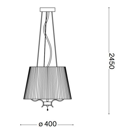 Ideal Lux - Crystal chandelier on a string PEGASO 3xE14/28W/230V d. 40 cm gold
