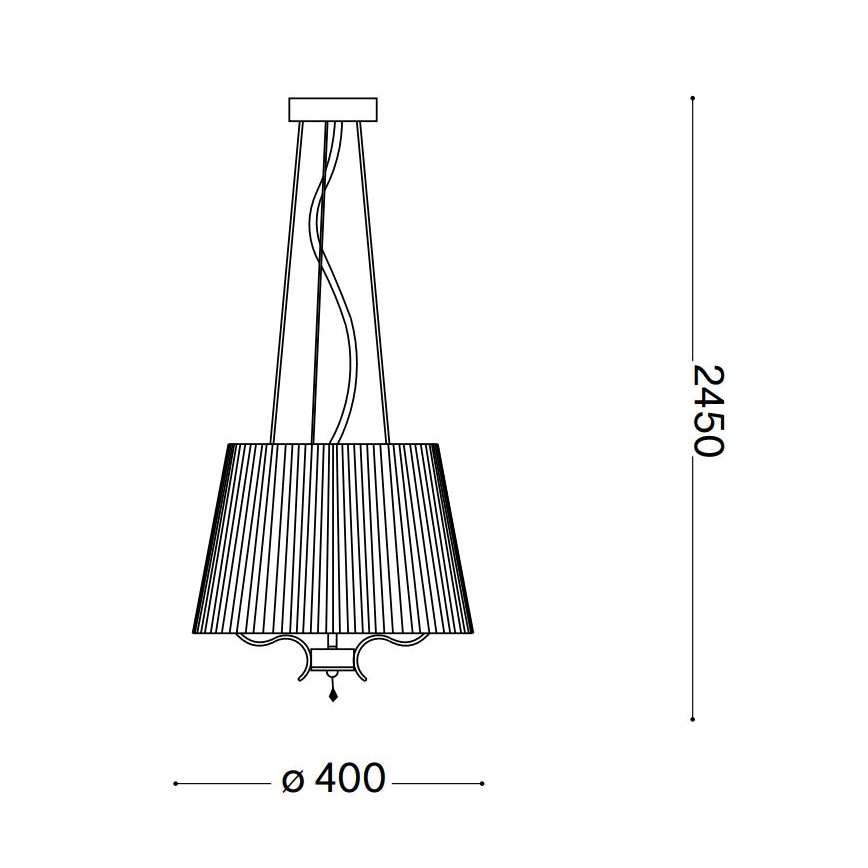Ideal Lux - Crystal chandelier on a string PEGASO 3xE14/28W/230V d. 40 cm gold