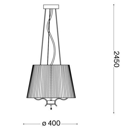 Ideal Lux - Crystal chandelier on a string PEGASO 3xE14/28W/230V d. 40 cm shiny chrome