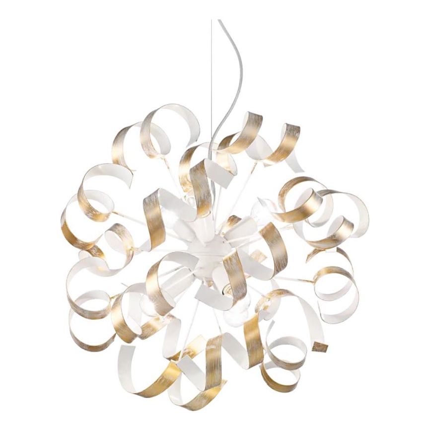 Ideal Lux - Chandelier on a string VORTEX 6xE14/40W/230V d. 53 cm gold/patina