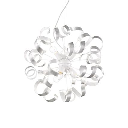 Ideal Lux - Chandelier on a string VORTEX 6xE14/40W/230V d. 53 cm silver/patina