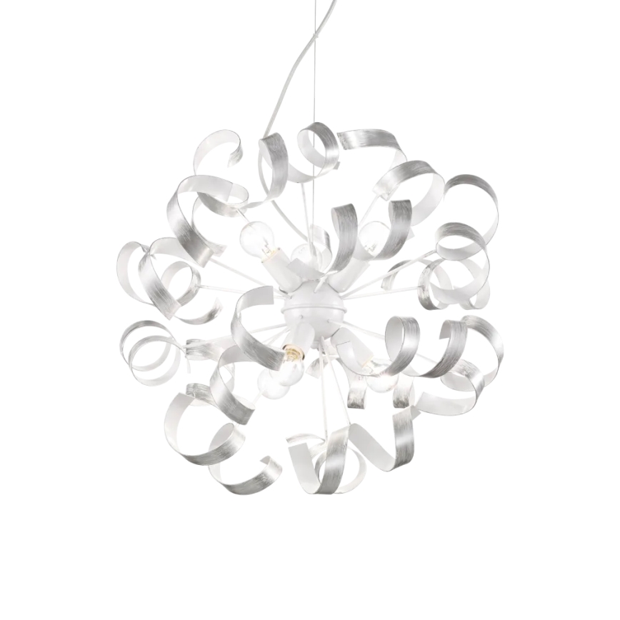 Ideal Lux - Chandelier on a string VORTEX 6xE14/40W/230V d. 53 cm silver/patina