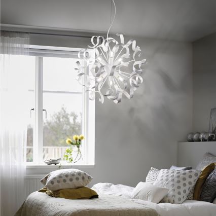 Ideal Lux - Chandelier on a string VORTEX 6xE14/40W/230V d. 53 cm silver/patina