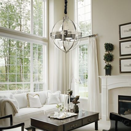 Ideal Lux - Chandelier on a string WORLD 4xE14/40W/230V