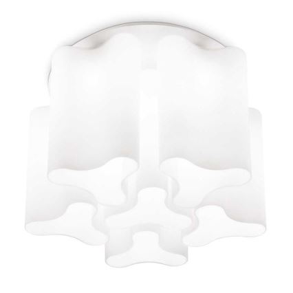 Ideal Lux - COMPO Ceiling Light 6xE27/52W/230V, Ø 56 cm, White
