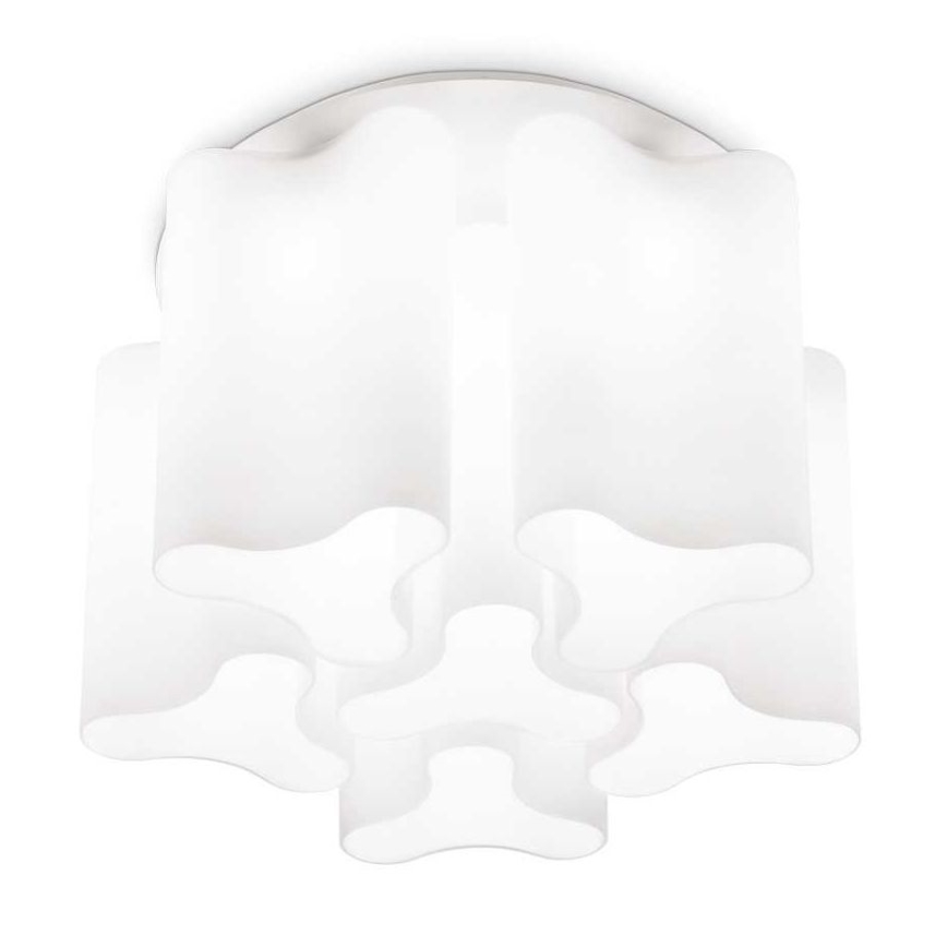 Ideal Lux - COMPO Ceiling Light 6xE27/52W/230V, Ø 56 cm, White
