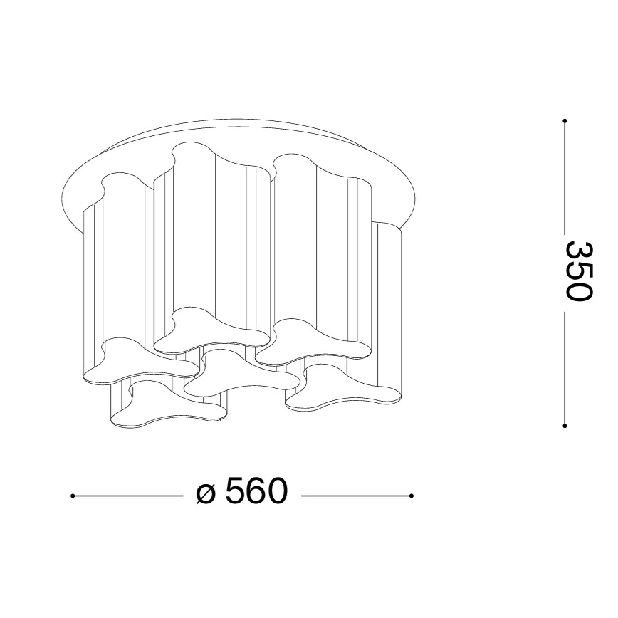 Ideal Lux - COMPO Ceiling Light 6xE27/52W/230V, Ø 56 cm, White