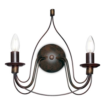 Ideal Lux - CORTE Wall Light 2xE14/40W/230V, Copper