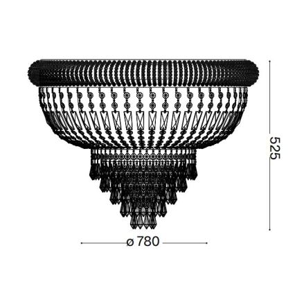 Ideal Lux - Crystal ceiling light DUBAI 24xE14/28W/230V d. 78 cm shiny chrome