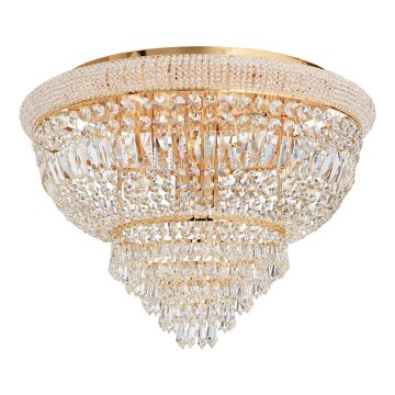 Ideal Lux - Crystal ceiling light DUBAI 24xE14/28W/230V d. 78 cm gold