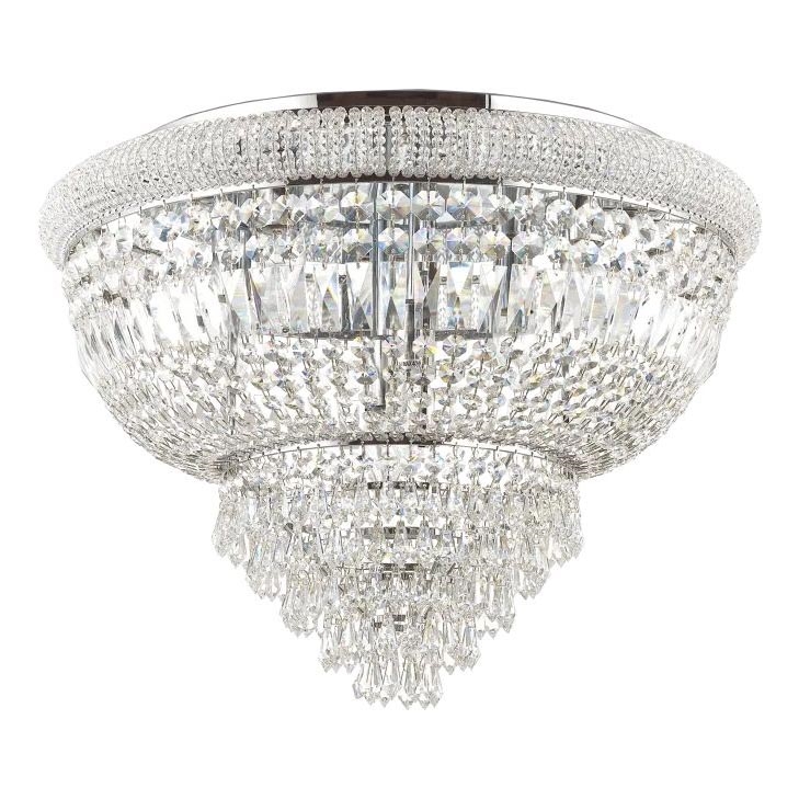 Ideal Lux - Crystal ceiling light DUBAI 24xE14/28W/230V d. 78 cm shiny chrome