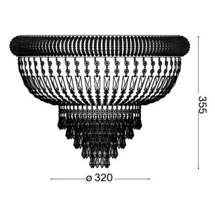 Ideal Lux - Crystal ceiling light DUBAI 3xE14/28W/230V d. 32 cm shiny chrome