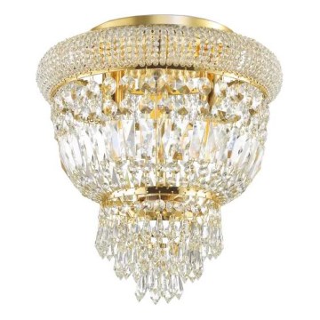 Ideal Lux - Crystal ceiling light DUBAI 3xE14/28W/230V d. 32 cm gold
