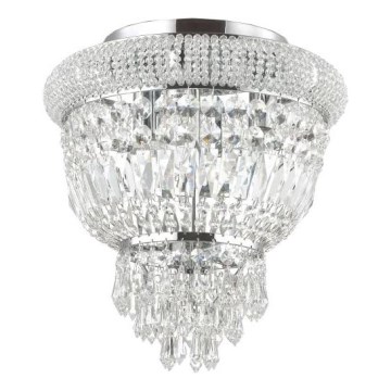 Ideal Lux - Crystal ceiling light DUBAI 3xE14/28W/230V d. 32 cm shiny chrome