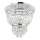 Ideal Lux - Crystal ceiling light DUBAI 3xE14/28W/230V d. 32 cm shiny chrome