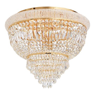 Ideal Lux - Crystal ceiling light DUBAI 6xE14/28W/230V d. 52 cm gold