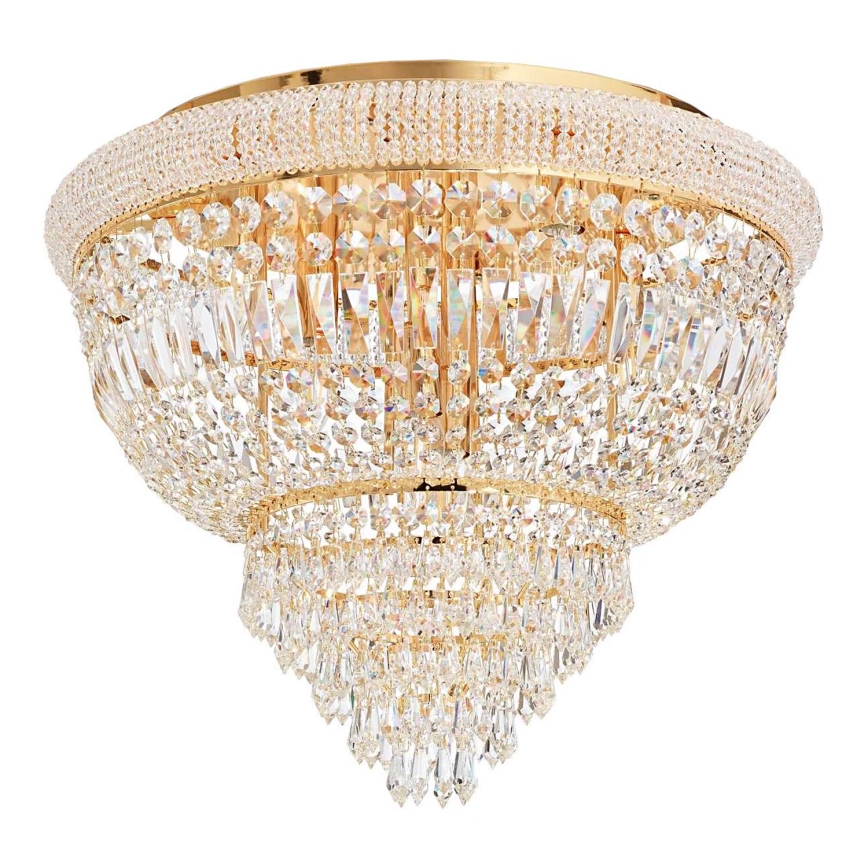 Ideal Lux - Crystal ceiling light DUBAI 6xE14/28W/230V d. 52 cm gold