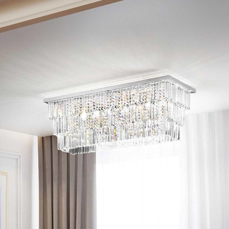 Ideal Lux – Crystal Ceiling Light MARTINEZ 8×E14/40W/230V