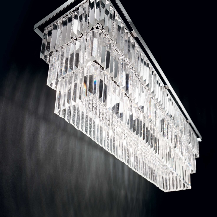 Ideal Lux – Crystal Ceiling Light MARTINEZ 8×E14/40W/230V