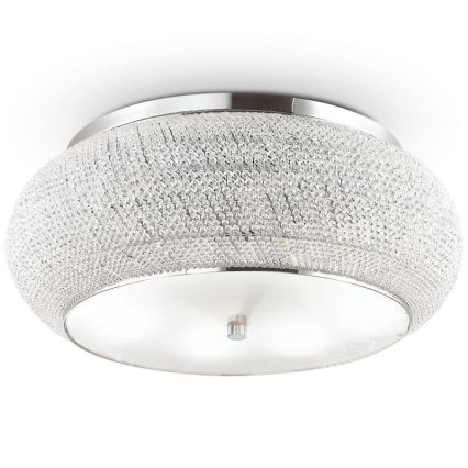 Ideal Lux - Crystal ceiling light PASHA 14xE14/40W/230V d. 65 shiny chrome