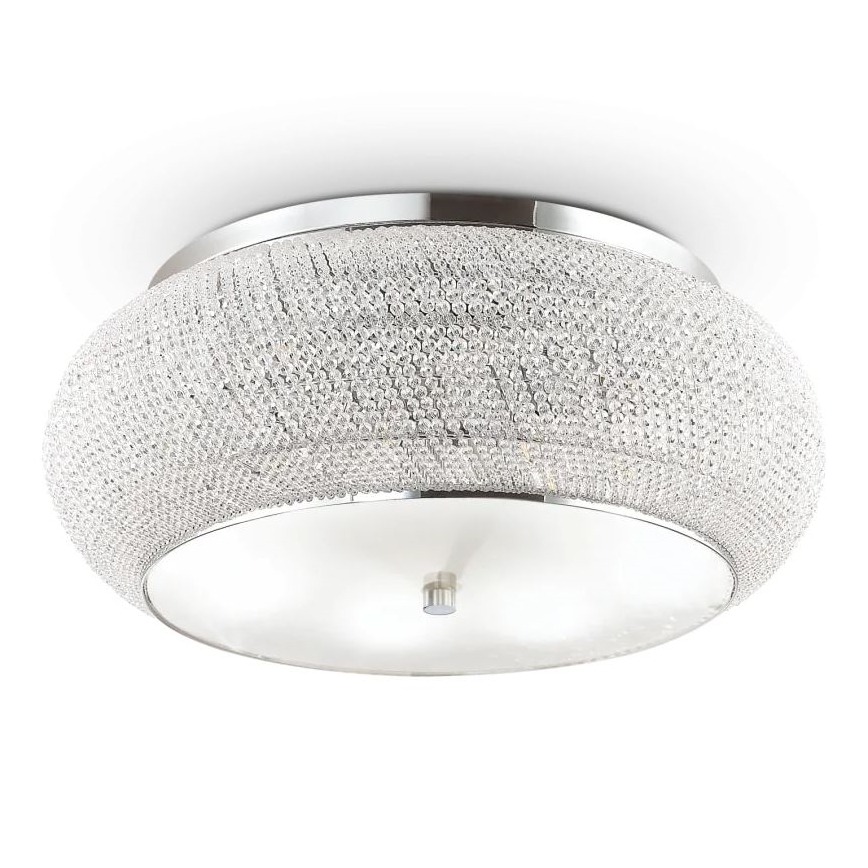 Ideal Lux - Crystal ceiling light PASHA 14xE14/40W/230V d. 65 shiny chrome