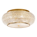 Ideal Lux - Crystal ceiling light PASHA 14xE14/40W/230V d. 65 cm gold