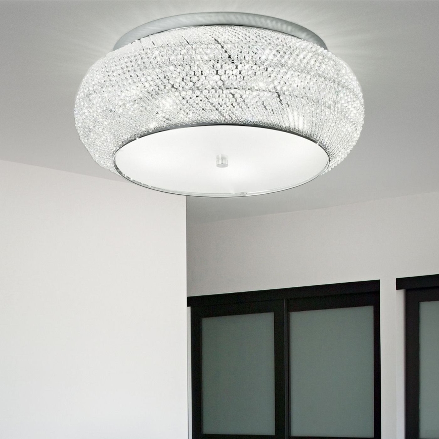 Ideal Lux - Crystal ceiling light PASHA 14xE14/40W/230V d. 65 shiny chrome